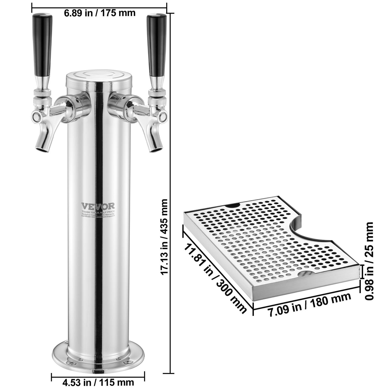 6.89 in / 175 mm  
17.13 in / 435 mm  
4.53 in / 115 mm  
11.81 in / 300 mm  
7.09 in / 180 mm  
0.98 in / 25 mm