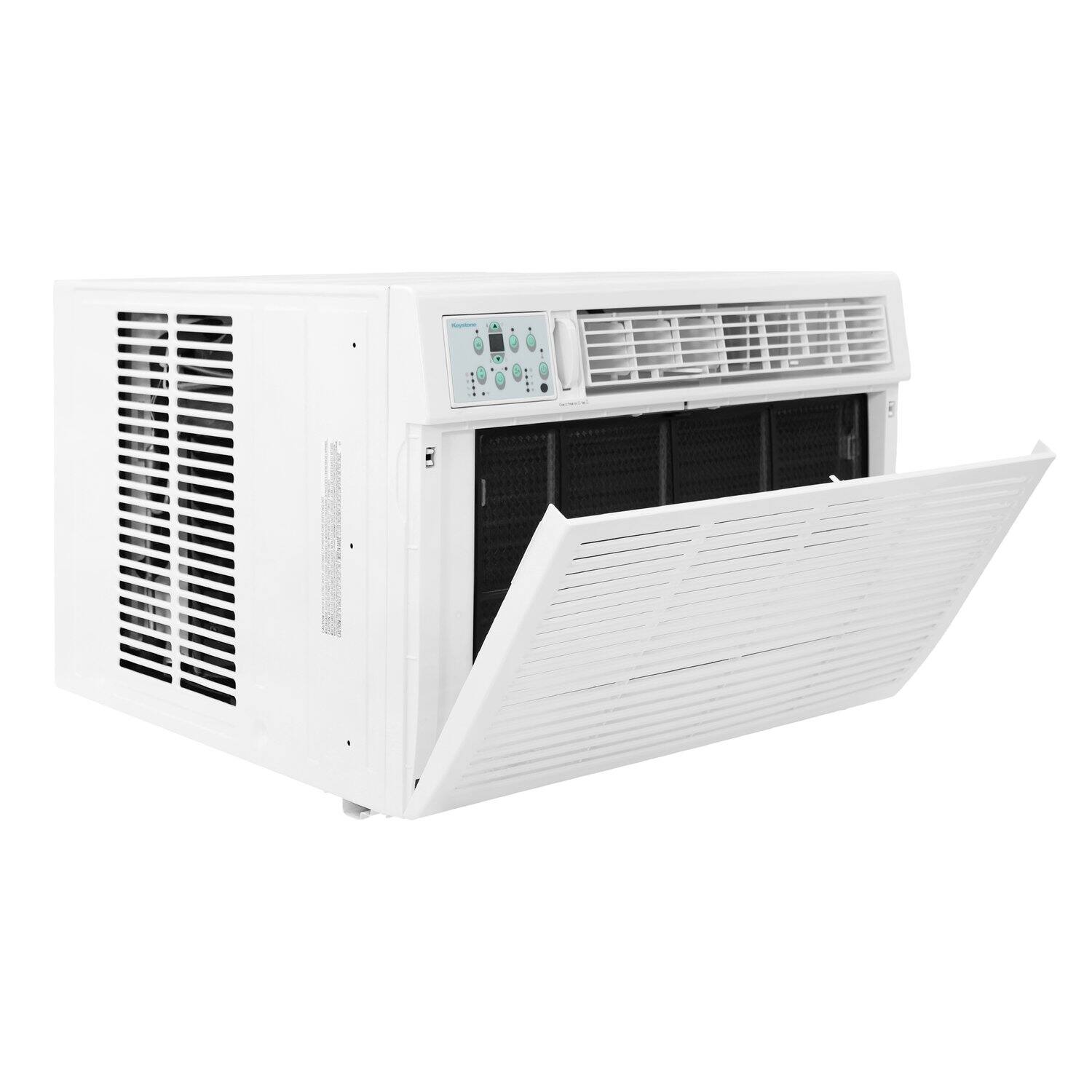 Alt View 7. Keystone - Keystone 18,800/18,400 BTU 230V Window Air Conditioner with 16,000 BTU Supplemental Heat Function - White.