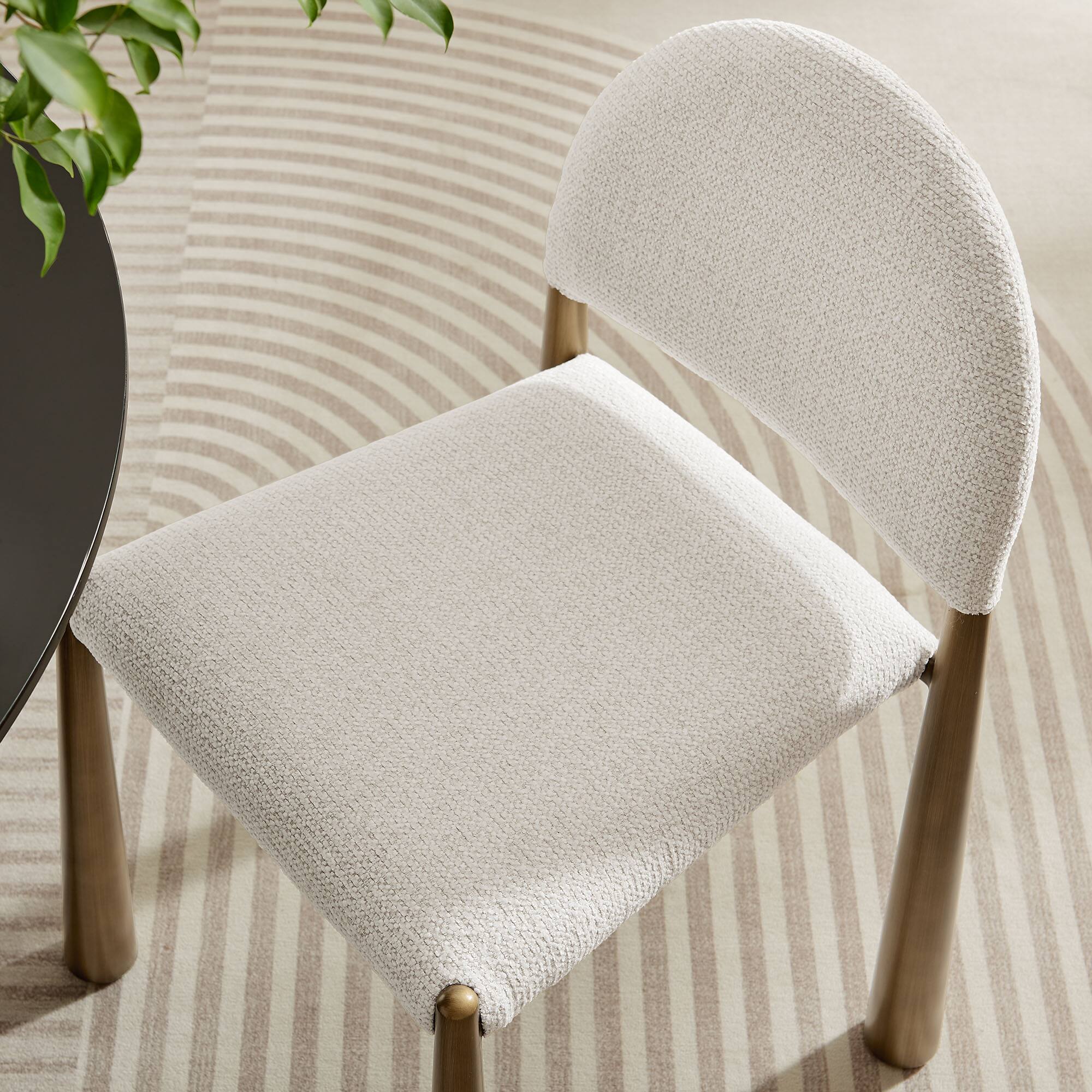 Alt View 6. Modway - Hayley Upholstered Fabric Dining Side Chair by Modway - White.
