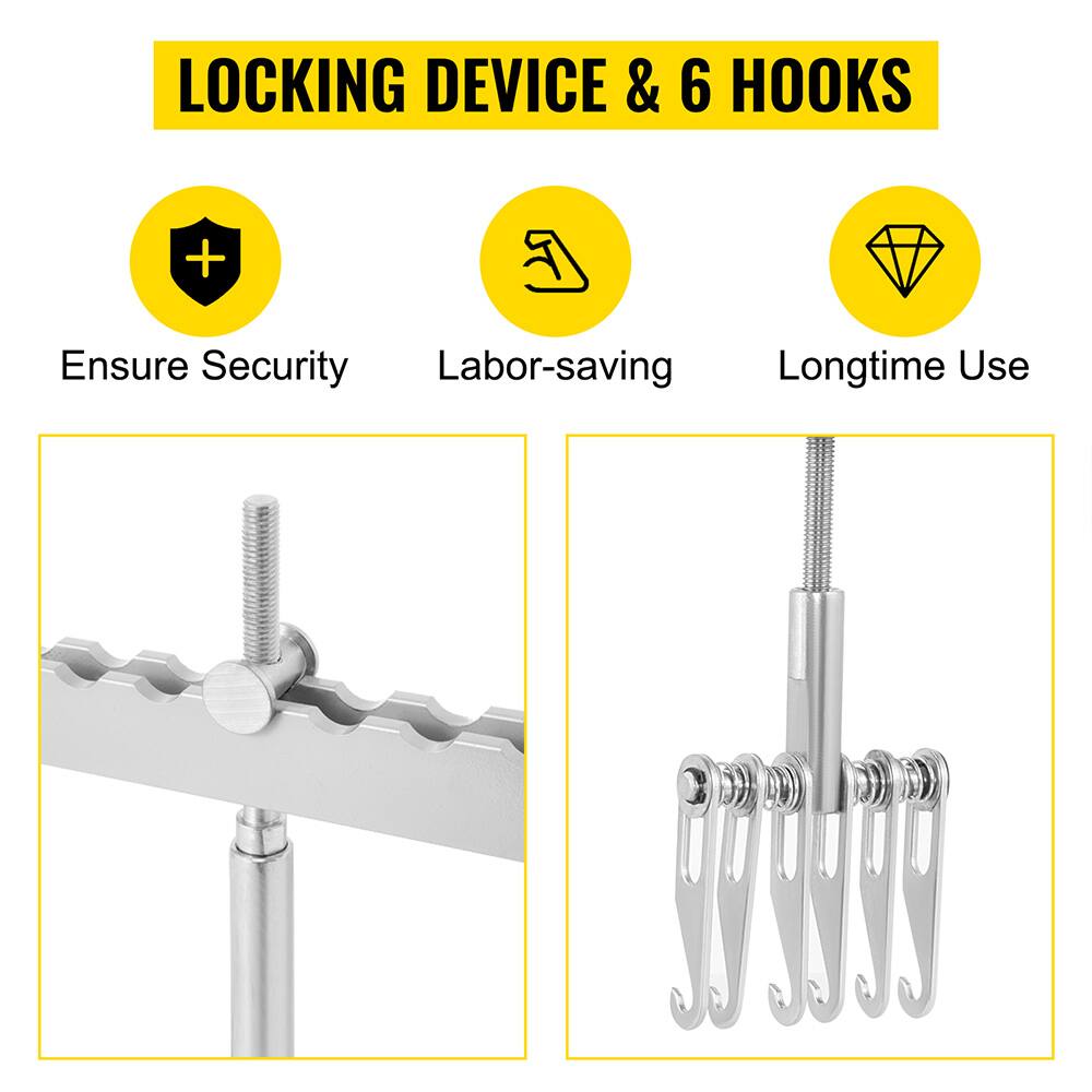 LOCKING DEVICE & 6 HOOKS

- Ensure Security
- Labor-saving
- Longtime Use