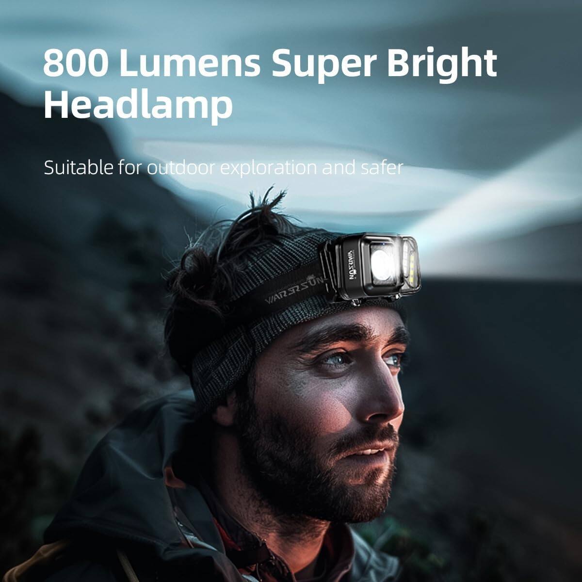 800 Lumens Super Bright Headlamp  
Suitable for outdoor exploration and safer