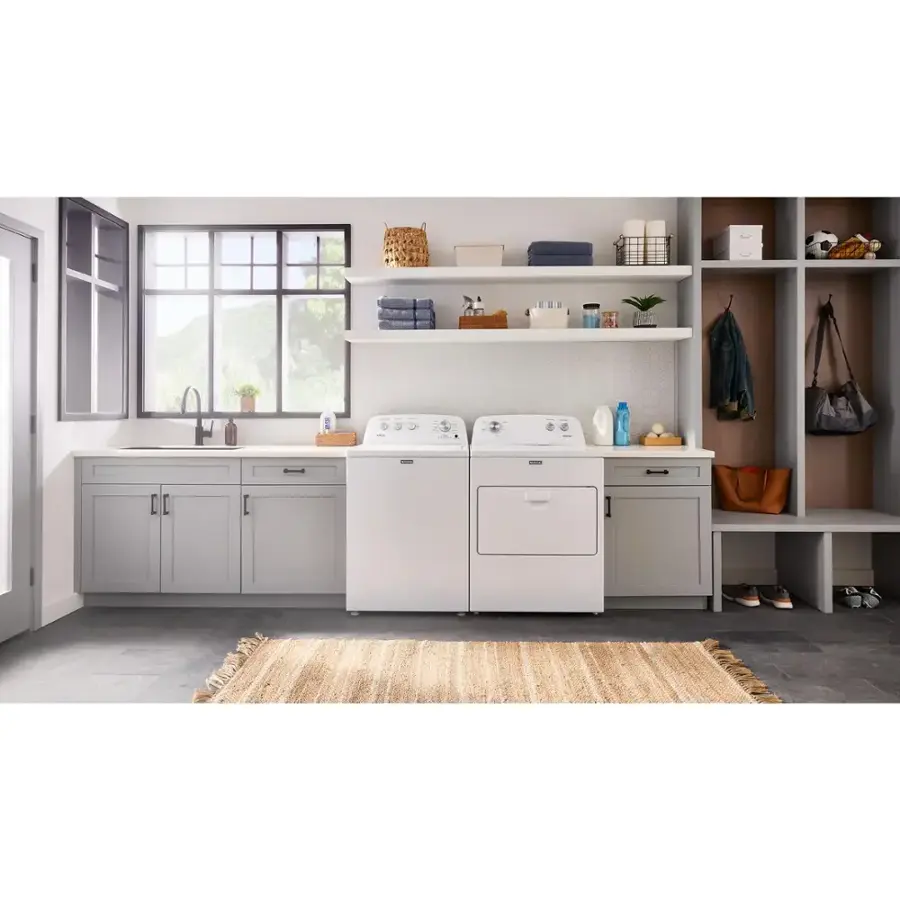 Alt View 5. Maytag - 7.0 Cu. Ft. Top Load Electric Dryer with Wrinkle Prevent Option - White.