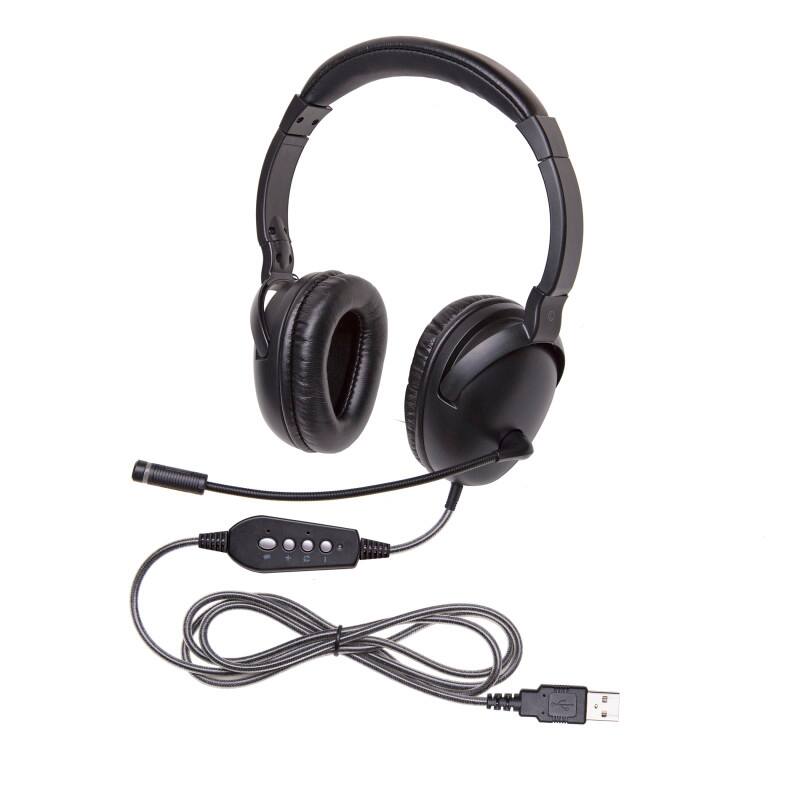 Front. Califone - NeoTech Plus Series Headphone with Mic & USB Plug.
