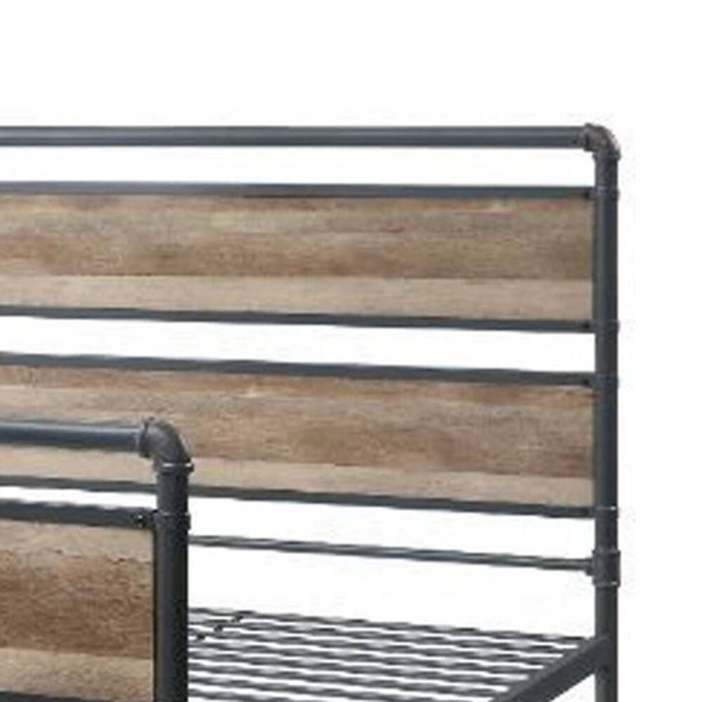 Alt View 2. Manhattan Lane - Metal Framed Full Bed - Brown and Gray.