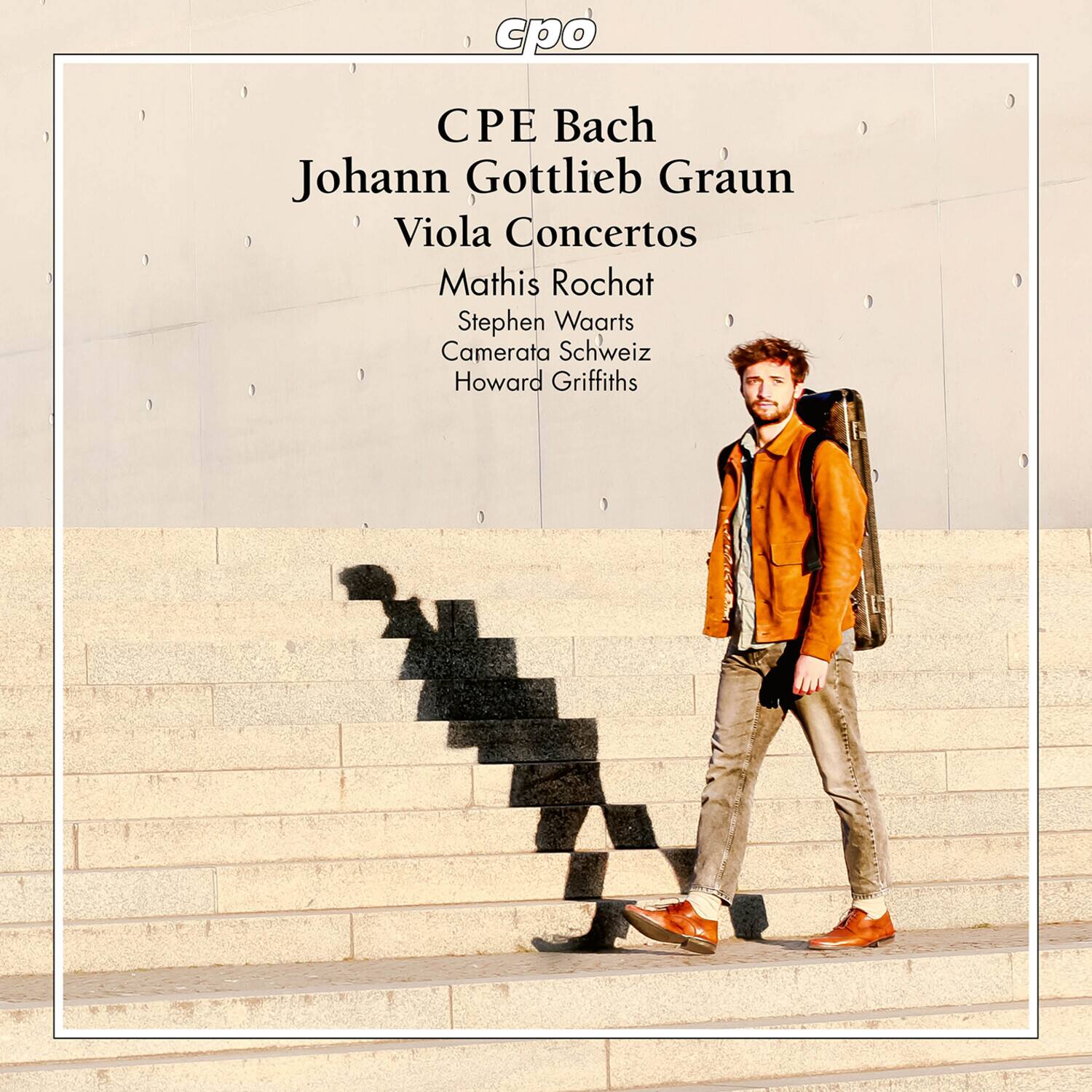 CPE Bach  
Johann Gottlieb Graun  
Viola Concertos  

Mathis Rochat  
Stephen Waarts  
Camerata Schweiz  
Howard Griffiths