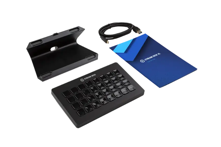 【美品】Elgato Stream Deck XL Elgato Stream Deck XL Wired Keypad with Back Lighting Black