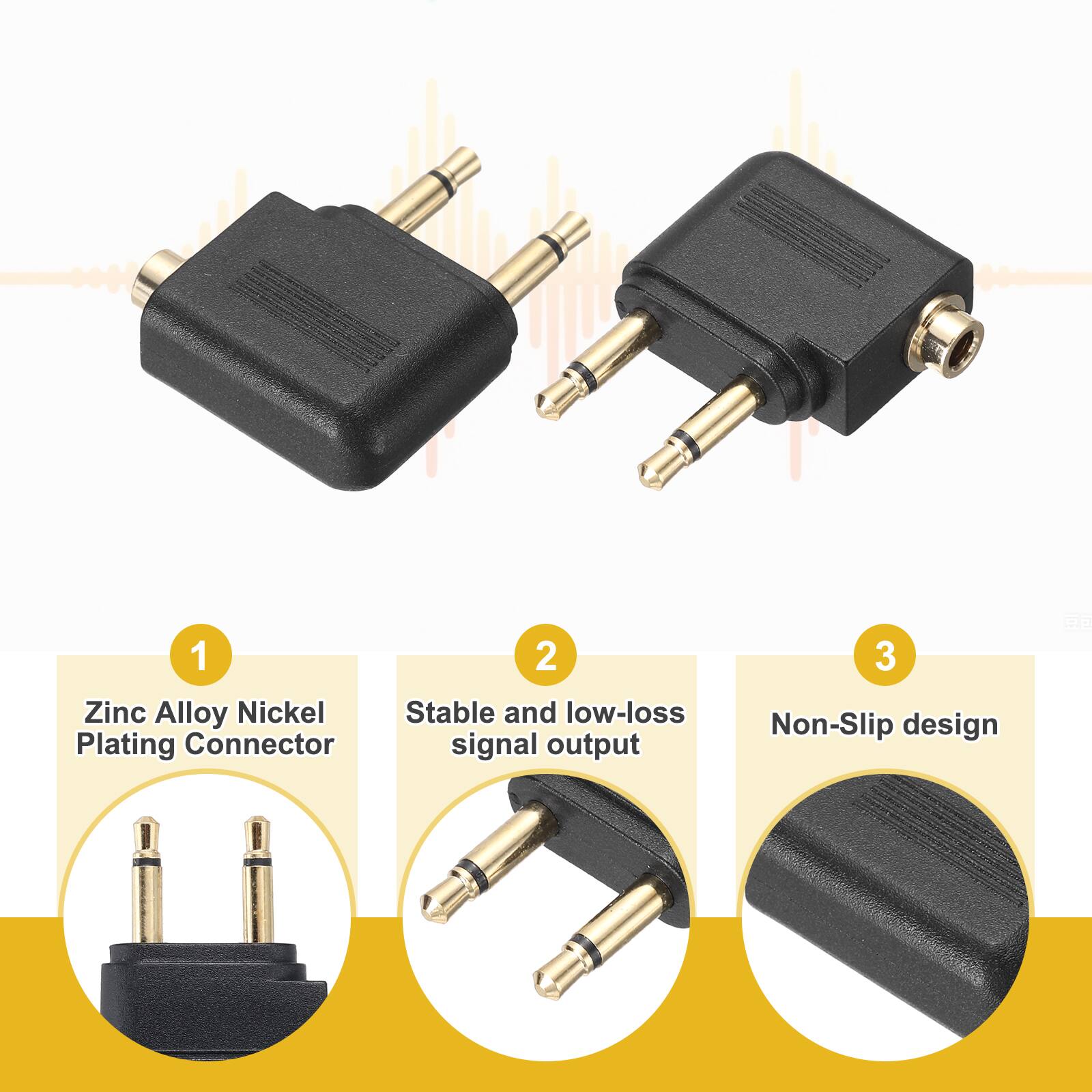 1. Zinc Alloy Nickel Plating Connector  
2. Stable and low-loss signal output  
3. Non-Slip design
