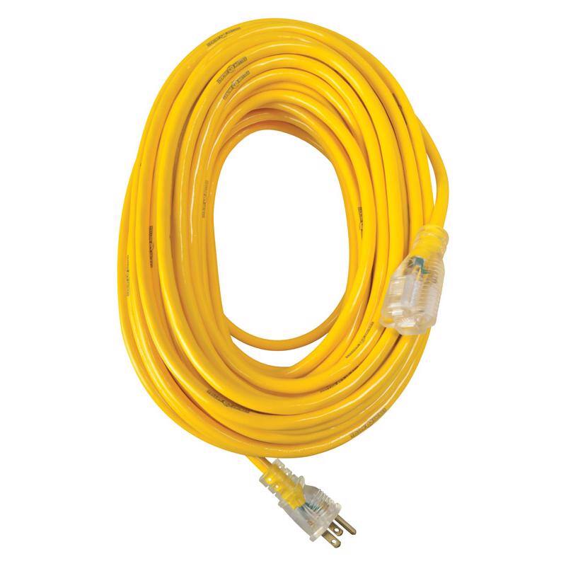YELLOW JACKET - Outdoor 100 ft. L Extension Cord 12/3 SJTW - Yellow