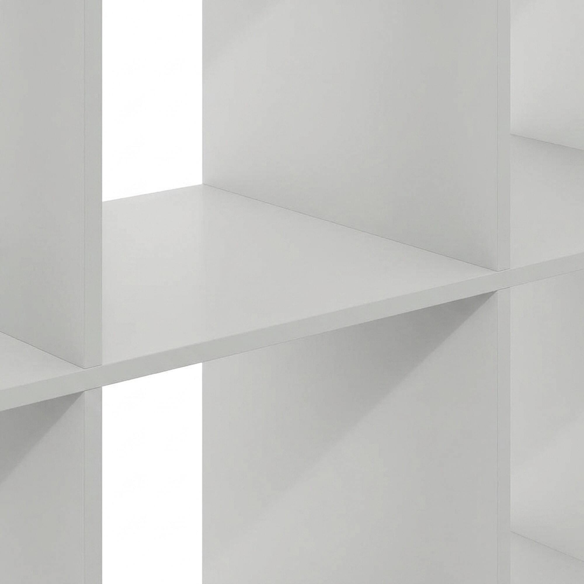 Alt View 2. FurniFact - Engineered Wood 9-Cube Storage Organizer and Open-Back Bookcase Shelving - Light Grey.