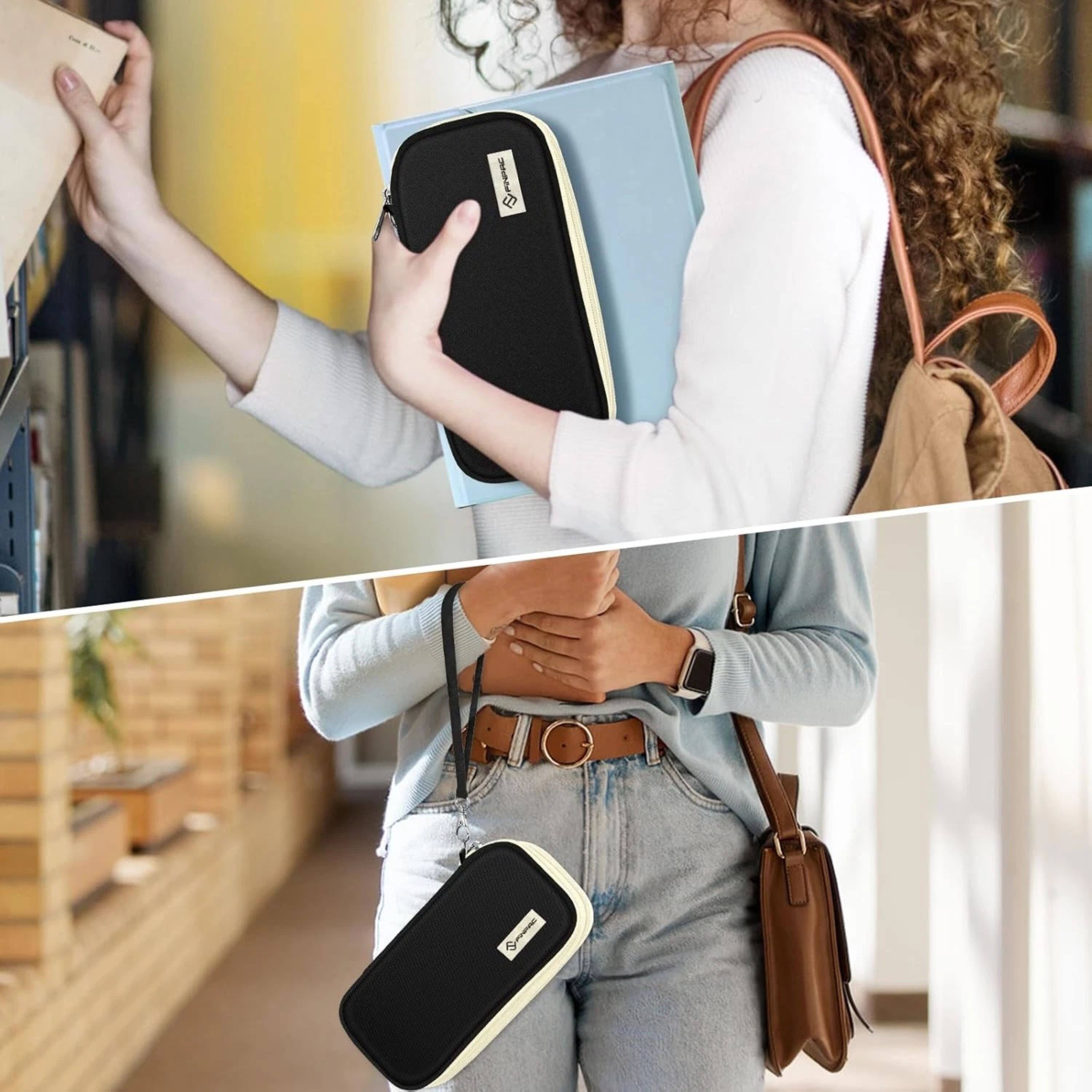 Alt View 1. Kitcheniva - Expandable Pencil Case Organizer Pouch Green - Green.