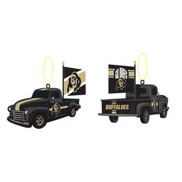 Evergreen Enterprises - Colorado Buffaloes 3" Rally Truck Two-Piece Ornament Set - Multicolor