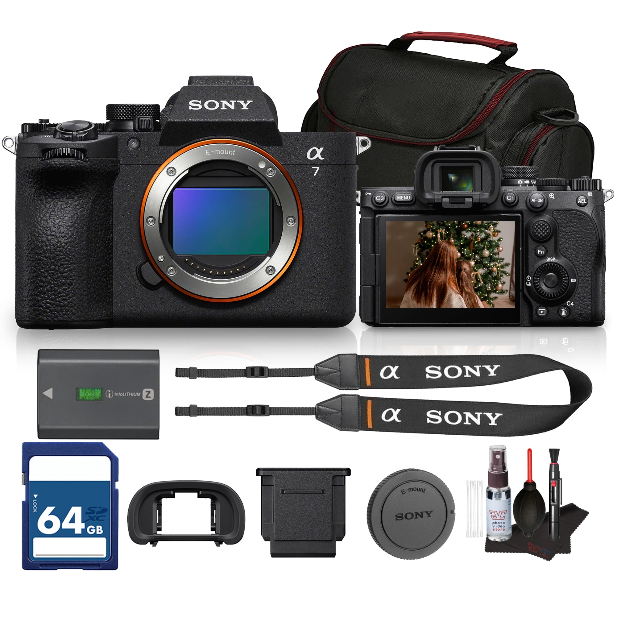 Bundle - Sony - a7 V Mirrorless Camera + 64GB Card + Bag - Black