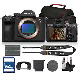 Bundle - Sony - a7 V Mirrorless Camera + 64GB Card + Bag - Black