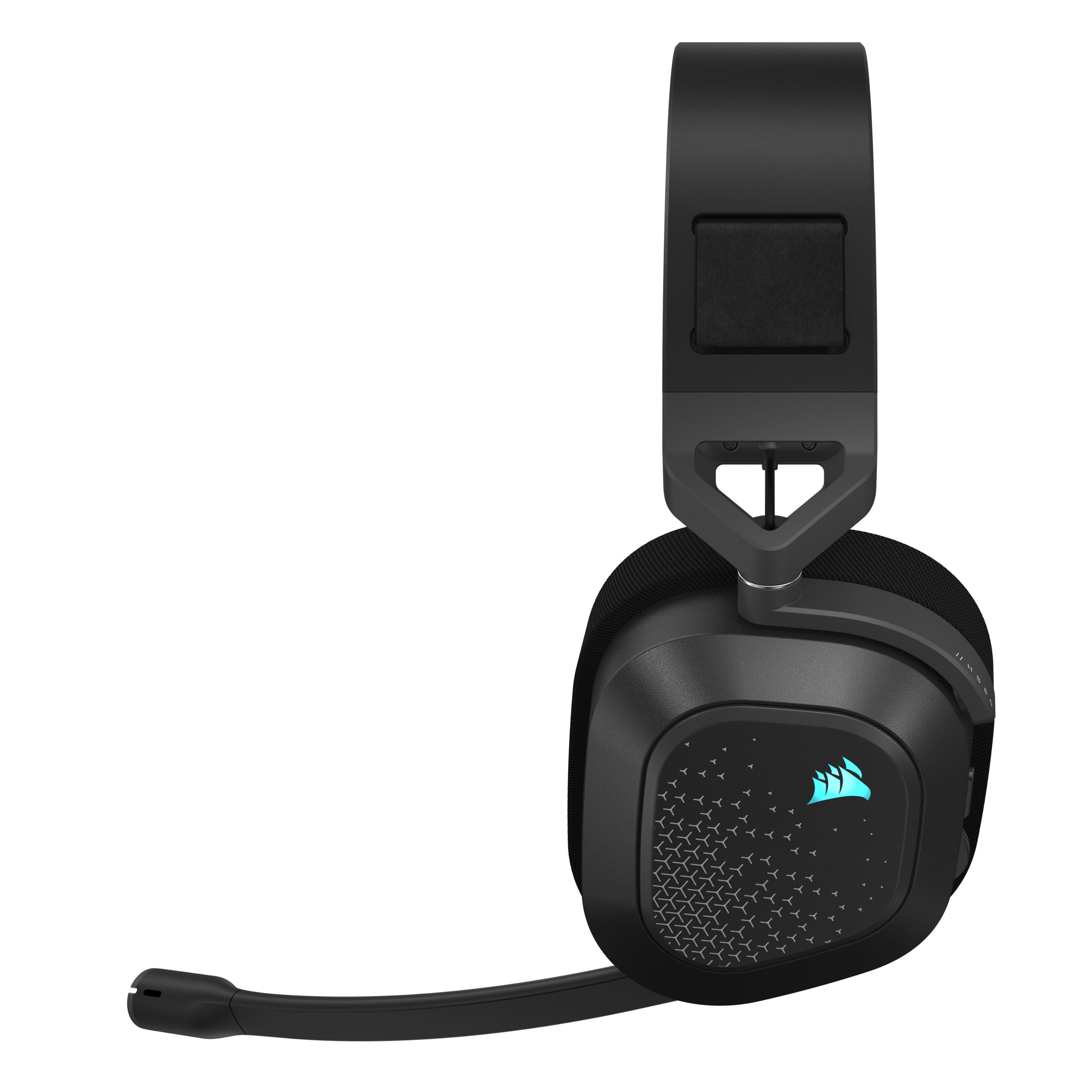 Alt View 9. CORSAIR - HS80 v2 Max Wireless Gaming Headset with 2.4GHz + Bluetooth Simultaneous for PC, PS5, PS4, Switch, Mobile - Steel Gray.
