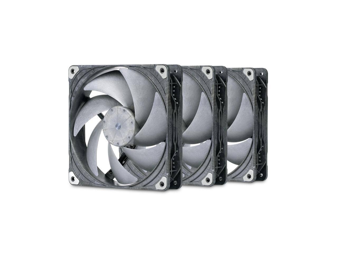 Angle. Phanteks - Phanteks T30-140 Triple-Pack, 140mm PWM Fan, LCP Frame, 3-Mode Speed, Black/Grey - Black/Grey.