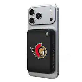 Keyscaper - Ottawa Senators Wireless Magnetic Power Bank - Black