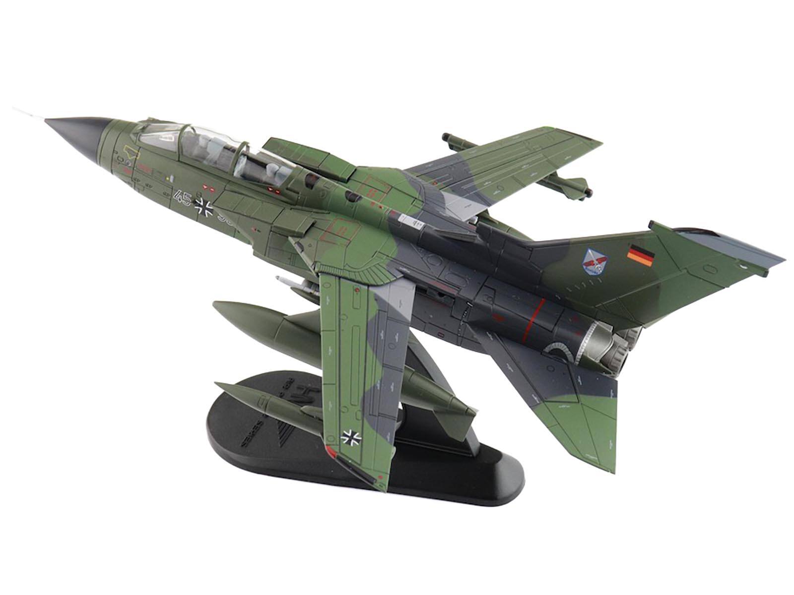 Left. Hobby Master - Panavia Tornado IDS Norm 83B 45+95 JaBoG 31 Boelcke Norvenich Germany 2008 German Luftwaffe Air Power Series 1/72 - Green, Grey.