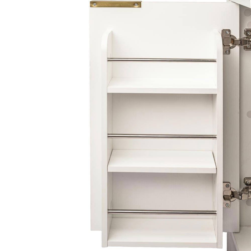 Alt View 7. Kadyn - 71" Fluted Arched Pantry with Adjustable Shelves and Glass Front - White - White.