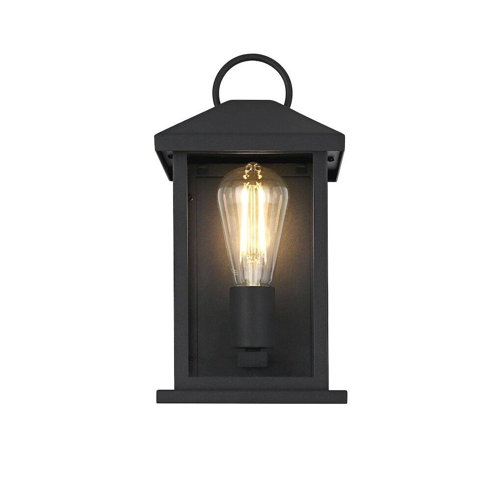 Back. Elegant Lighting - Neil 6 Inch Outdoor Wall Sconce In Black - Black.