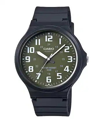 12
11 24 23 13
10 2 21 14 9 20 15 3 20 16 WATER RESIST 8 19 50M 17 4 18 7 5 6 " JAPAN MOV'T
CASIO
QUARTZ