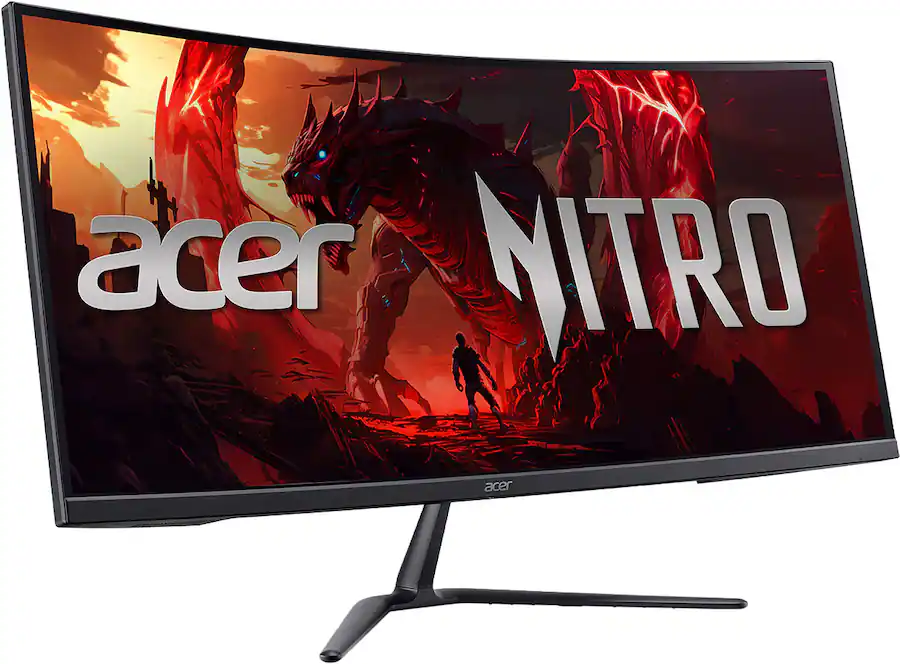Acer Nitro ED340CUR Gaming 34” 1500R 21:9 Curved QHD 200Hz 1ms FreeSync ...