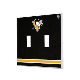Keyscaper - Pittsburgh Penguins Double Toggle Lightswitch Plate - Multicolor