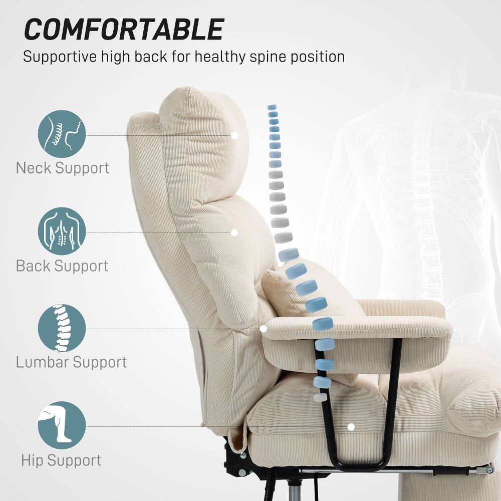 COMFORTABLE  
Supportive high back for healthy spine position  
- Neck Support  
- Back Support  
- Lumbar Support  
- Hip Support