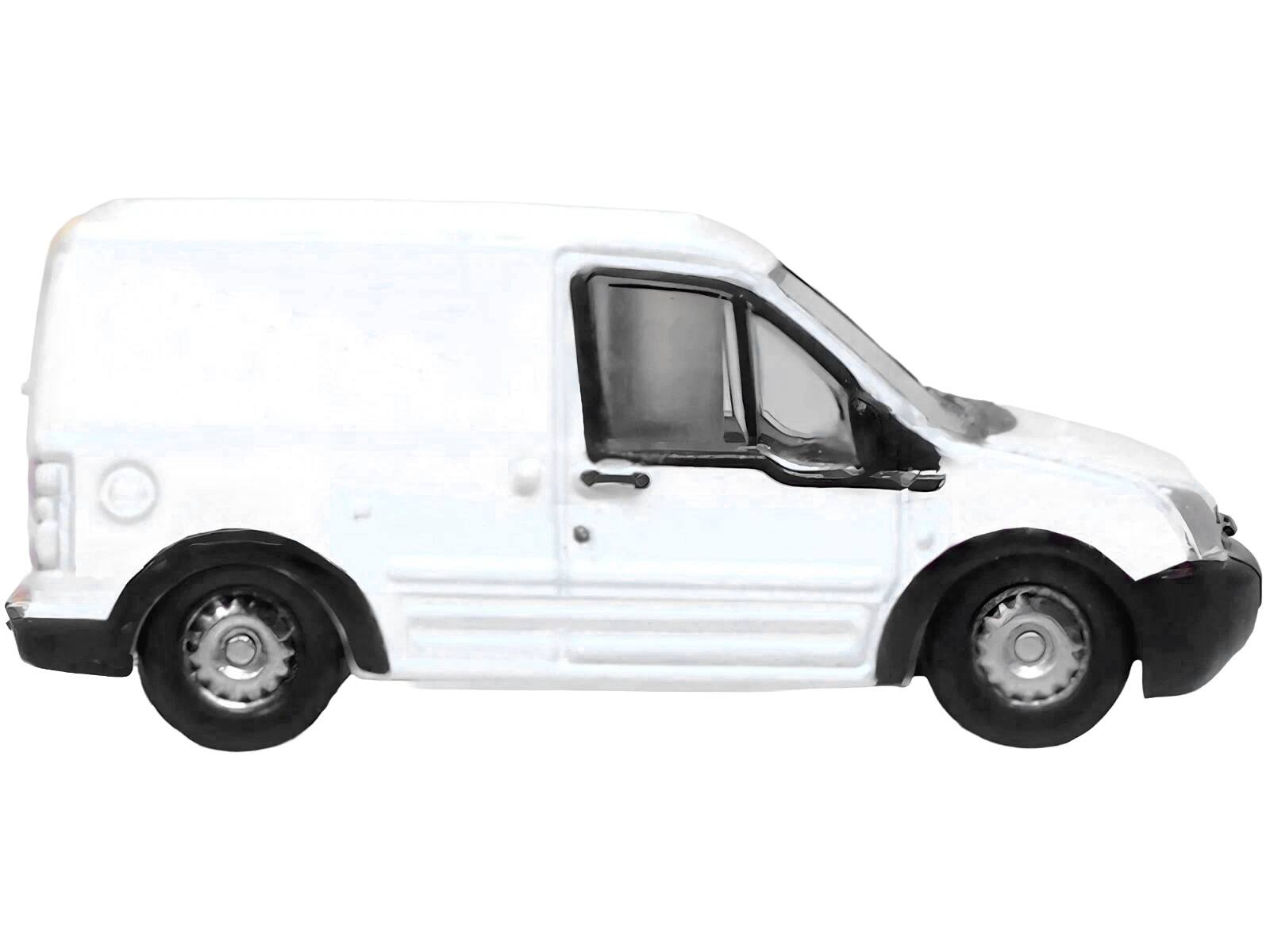 Alt View 2. Oxford Diecast - Ford Transit Connect Van RHD (Right Hand Drive) Frozen White 1/148 (N) Scale Diecast Model Car by Oxford Diecast.