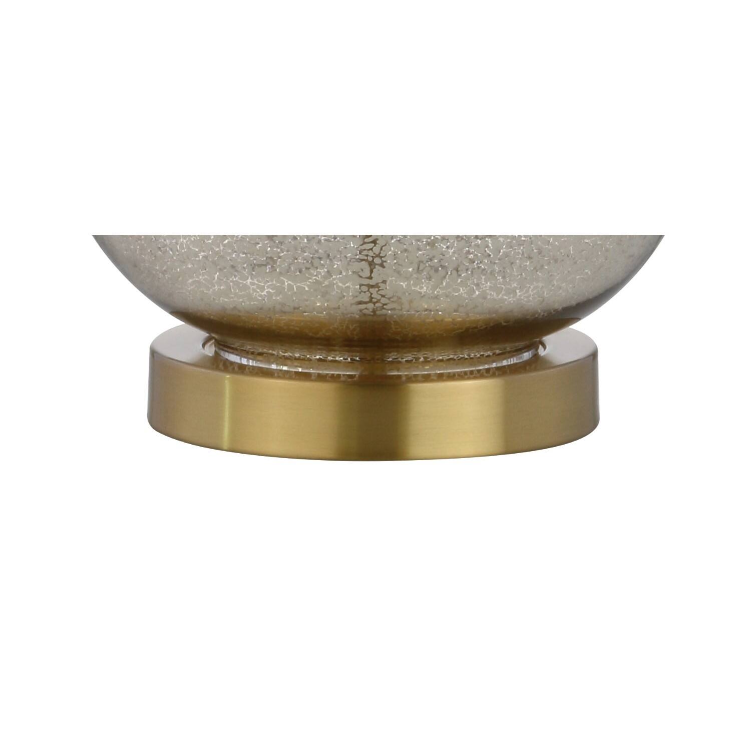 Alt View 7. Jonathan Y - Lavelle 25" Glass LED Table Lamp, Mercury Silver/Brass Gold (Set of 2) - Mercury Silver.