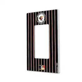Keyscaper - Baltimore Orioles 1966-1969 Cooperstown Pinstripe Single Rocker Light Switch Plate - Multicolor