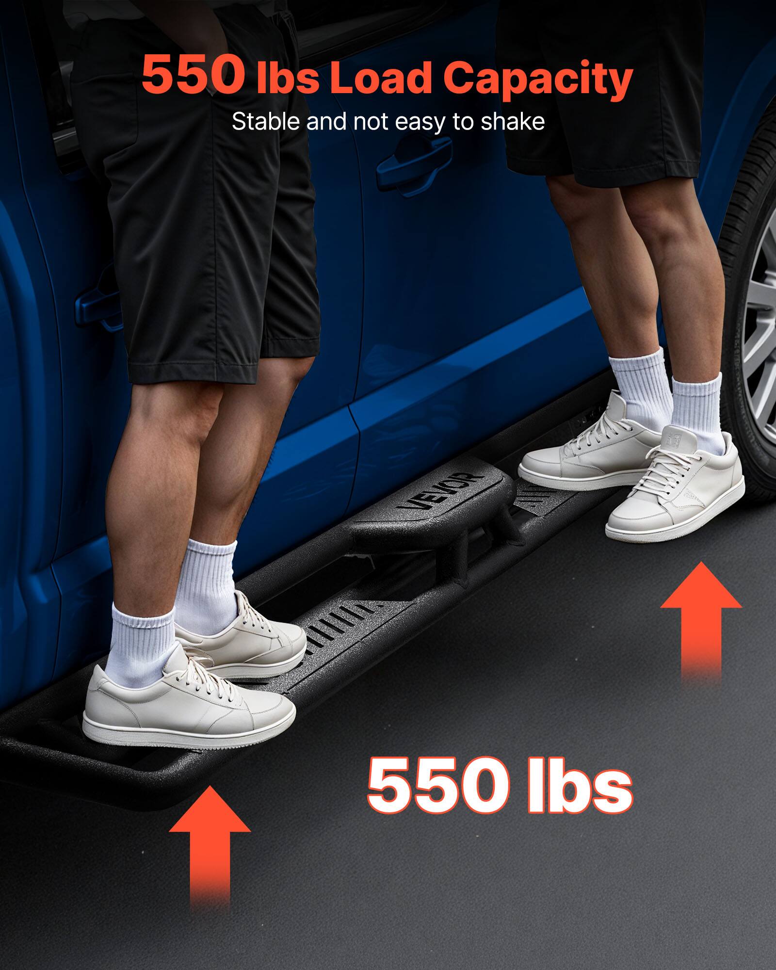 550 lbs Load Capacity  
Stable and not easy to shake  

550 lbs