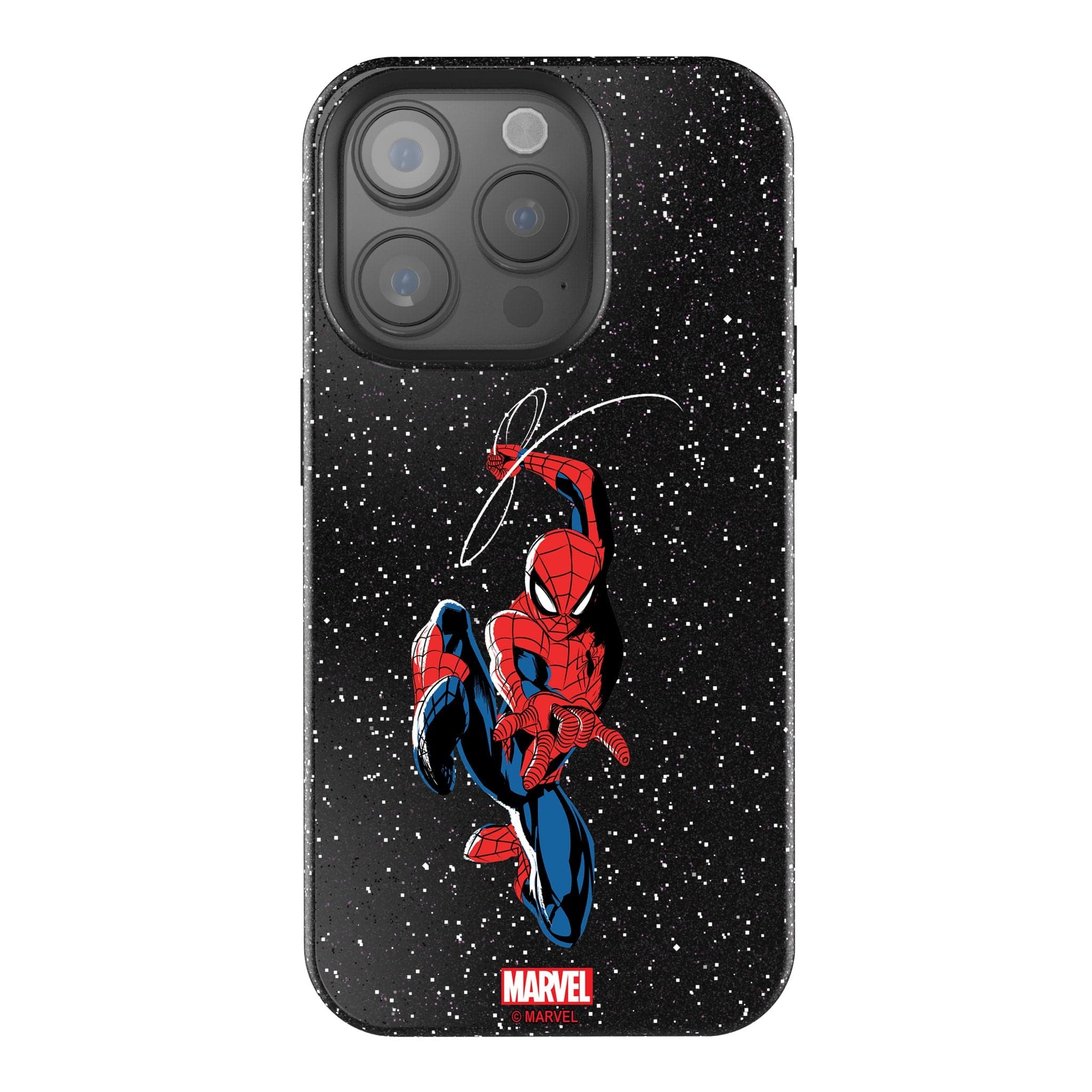 Keyscaper - Marvel Badge Black Bling Phone Case - Apple iPhone 14 Pro Max - Spider-Man