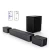 Front. Ultimea - ULTIMEA Poseidon M3T 5.1 Surround Sound Bar, with Wireless Subwoofer and Rear Speakers, 350W - Black.