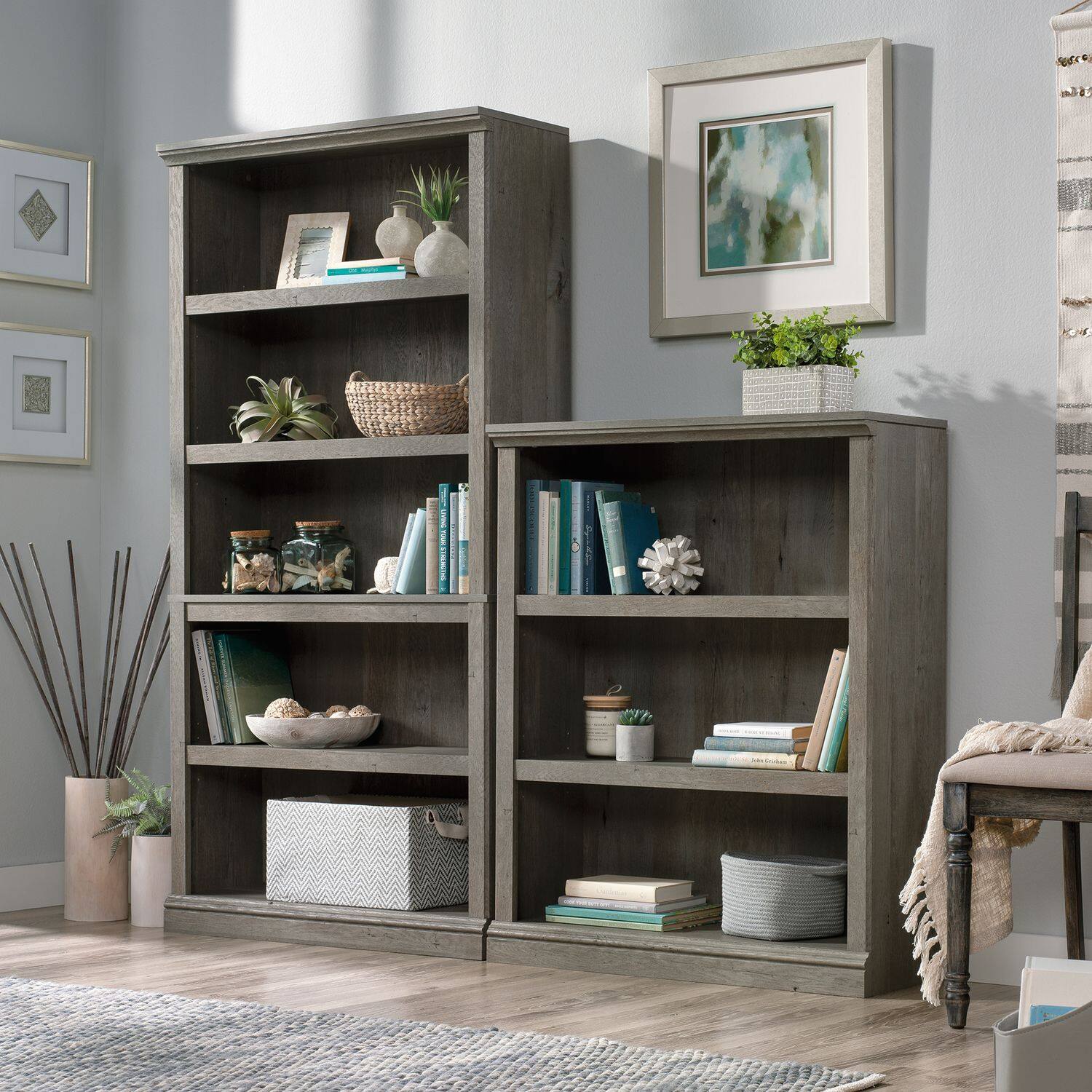 Alt View 2. Sauder - Sauder Miscellaneous Storage Bookcase Mystic Oak finish - Mystic Oak.