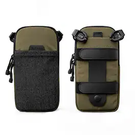 ALPAKA - Men’s Sling Bag & Belt Bag - Slim Crossbody Phone Sling with Card Sleeve and Phone Pocket - Green Axoflux 400D Washed Nylon