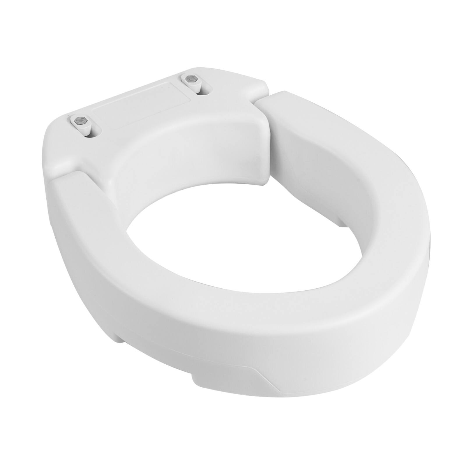 Alt View 5. VEVOR - Raised Toilet Seat, 300 lbs Load Capacity, 3.5-Inch Lift Height, Commode Elevated Toilet Seat Riser - White.