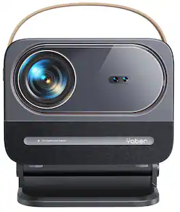 Yaber - U12 Projector, 1080P, 450 ISO, Dolby Audio, WiFi, BT, 20W Speakers, Auto Focus, Keystone – Home Theater - Black