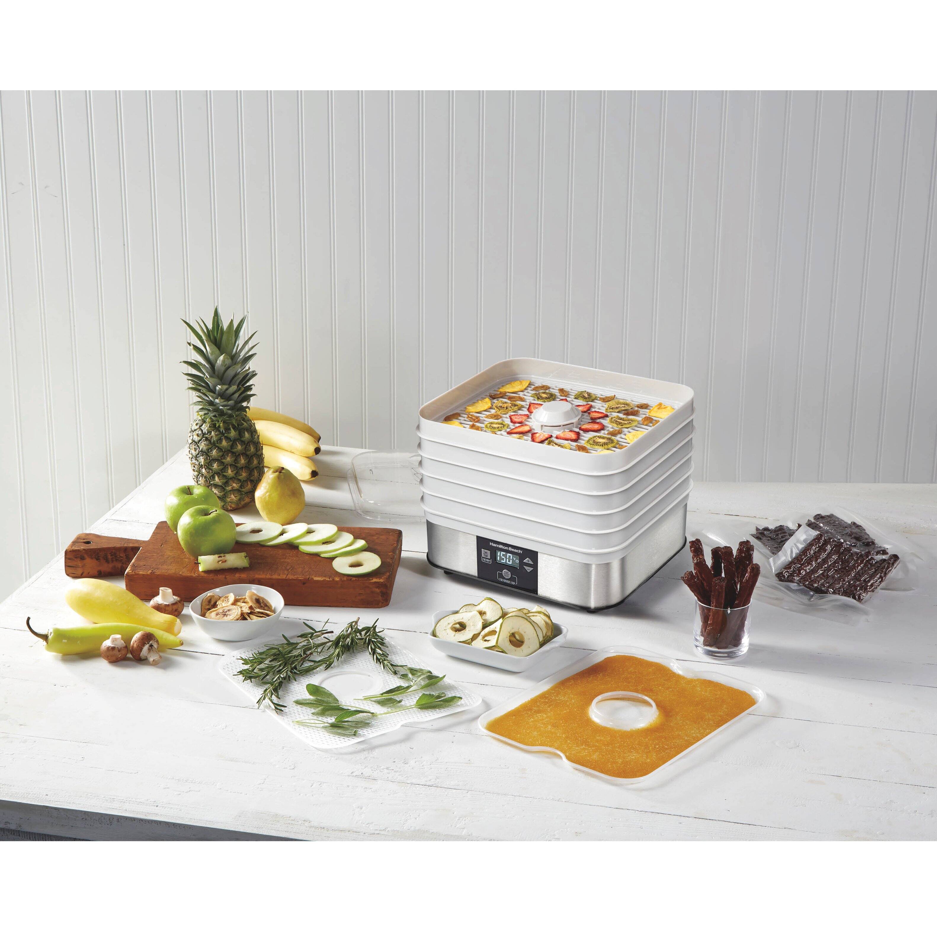 Alt View 5. Hamilton Beach - 5 Tray Digital Food Dehydrator - Silver/White.