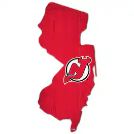 Fan Creations - New Jersey Devils 12" Logo State Sign - Multicolor
