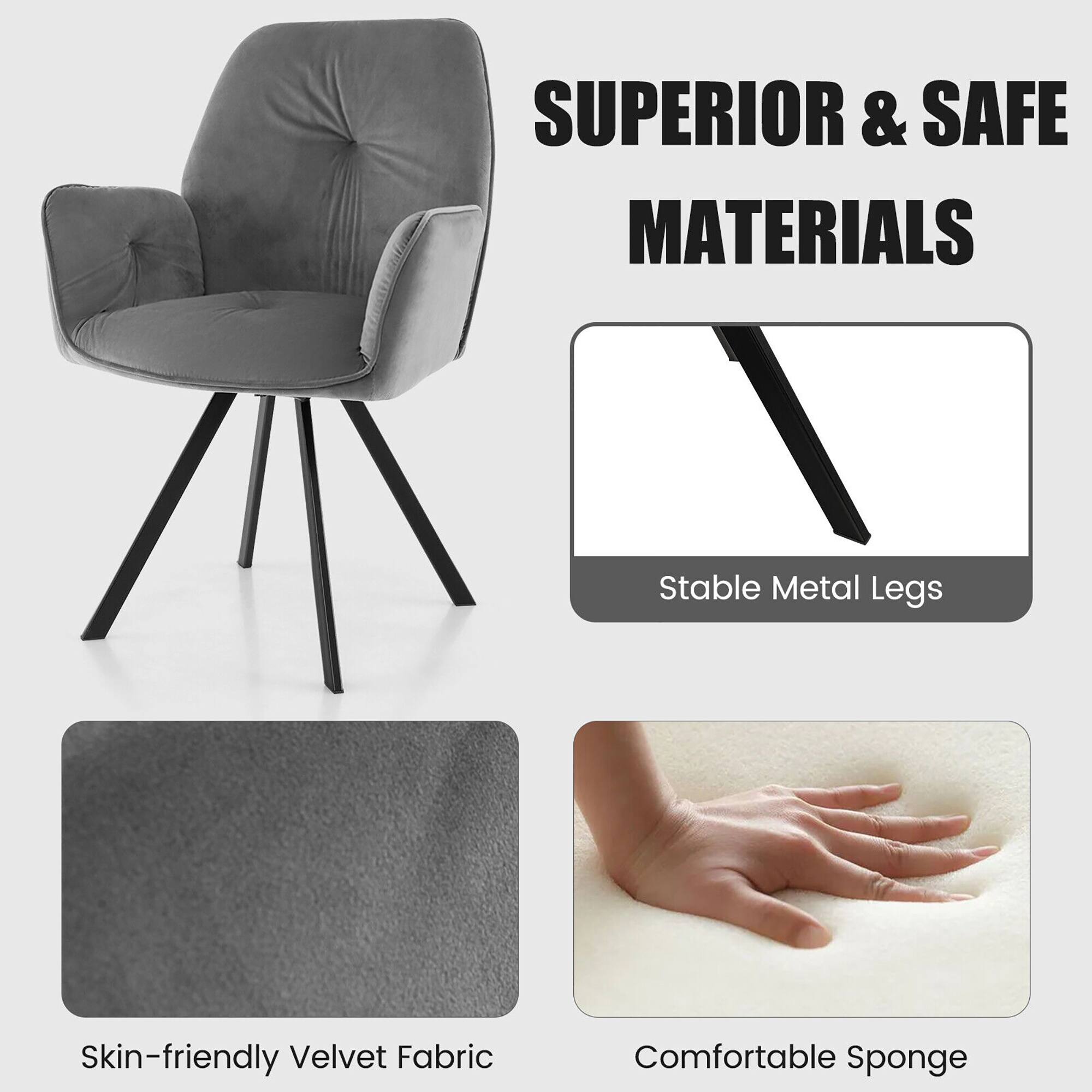 SUPERIOR & SAFE MATERIALS

- Stable Metal Legs
- Skin-friendly Velvet Fabric
- Comfortable Sponge