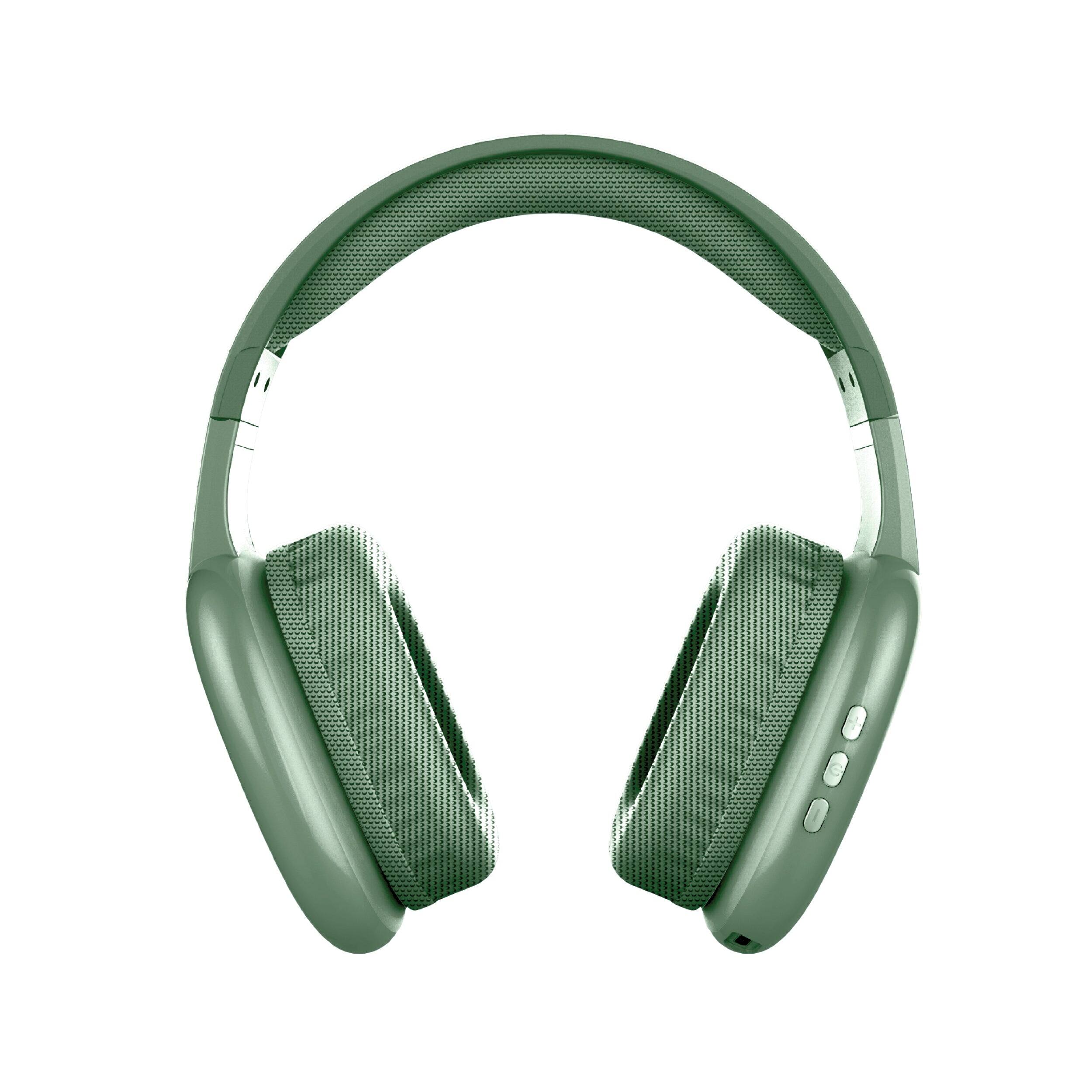 Angle. RCA - Wave-56 Wireless Over-Ear Bluetooth Headphones, 20H Playtime - Green.
