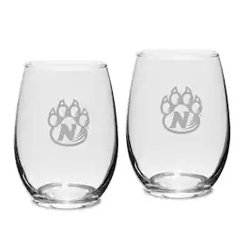 Jardine - Northwest Missouri State Bearcats 15oz. 2-Piece Stemless Wine Glass Set - Multicolor