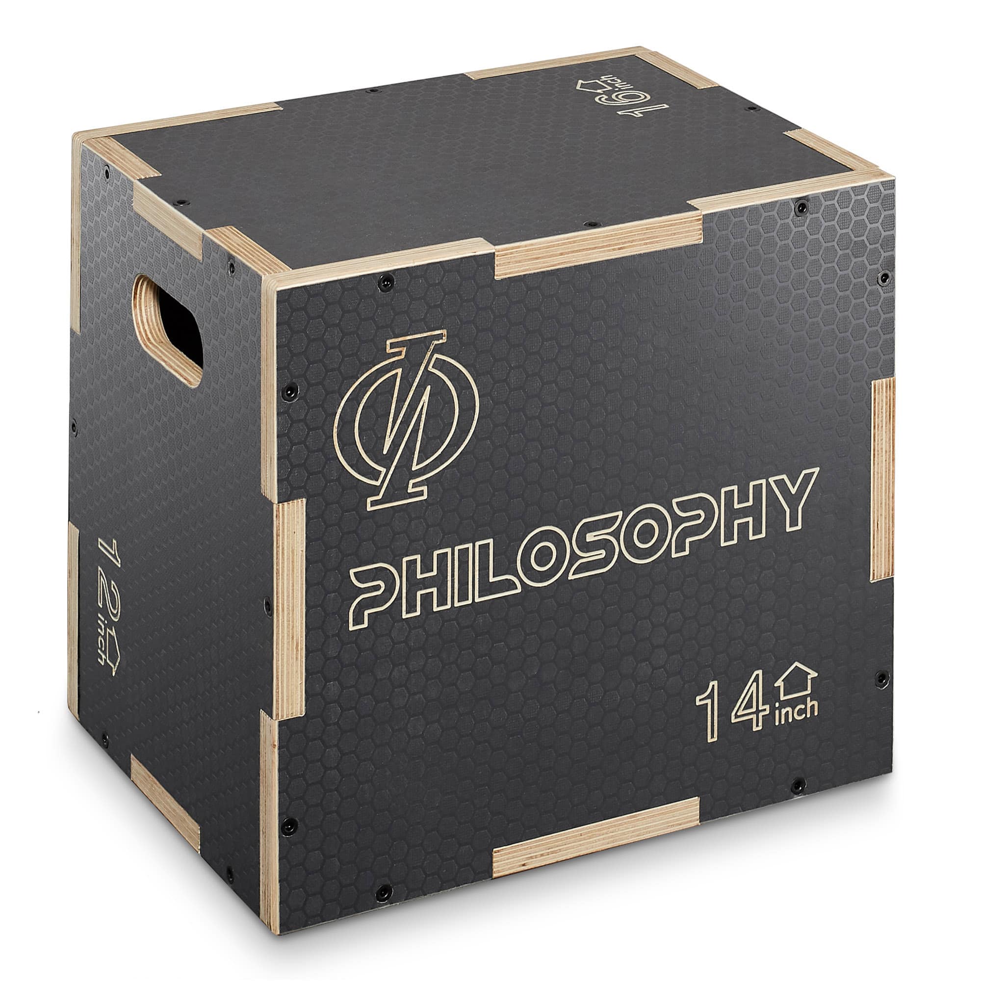 Philosophy Gym - 3 in 1 Non-Slip Plyo Box - Jump Plyometric Box for Training - Gray