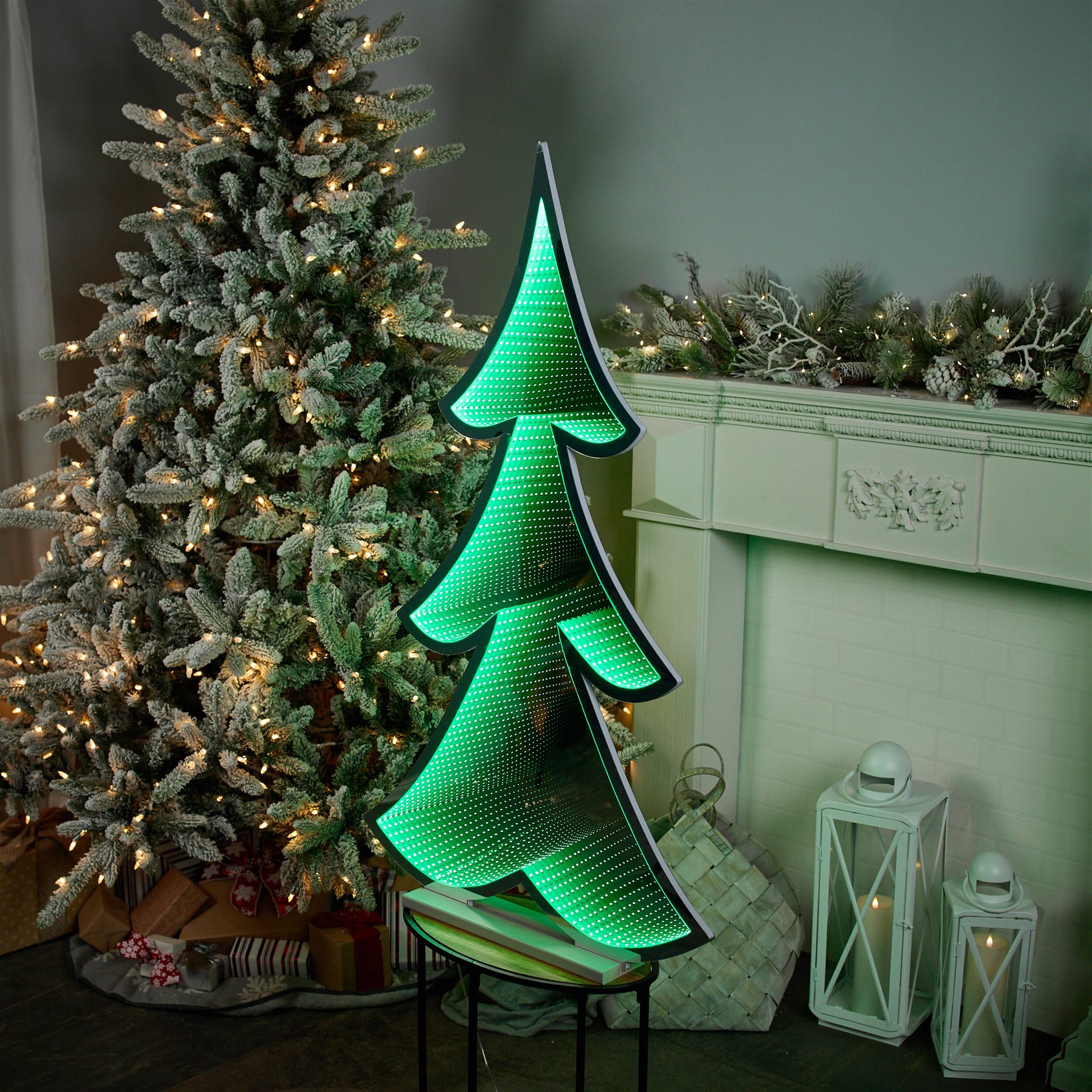 Angle. BreeBe - Green Pine Tree Ekkolight 46"H - Green.