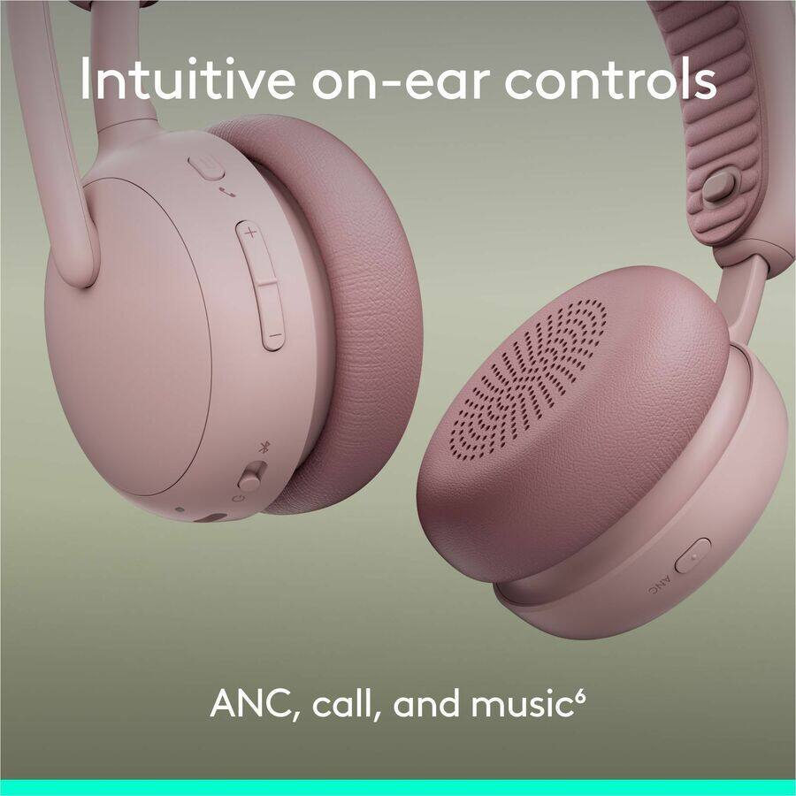 Intuitive on-ear controls  
ANC, call, and music