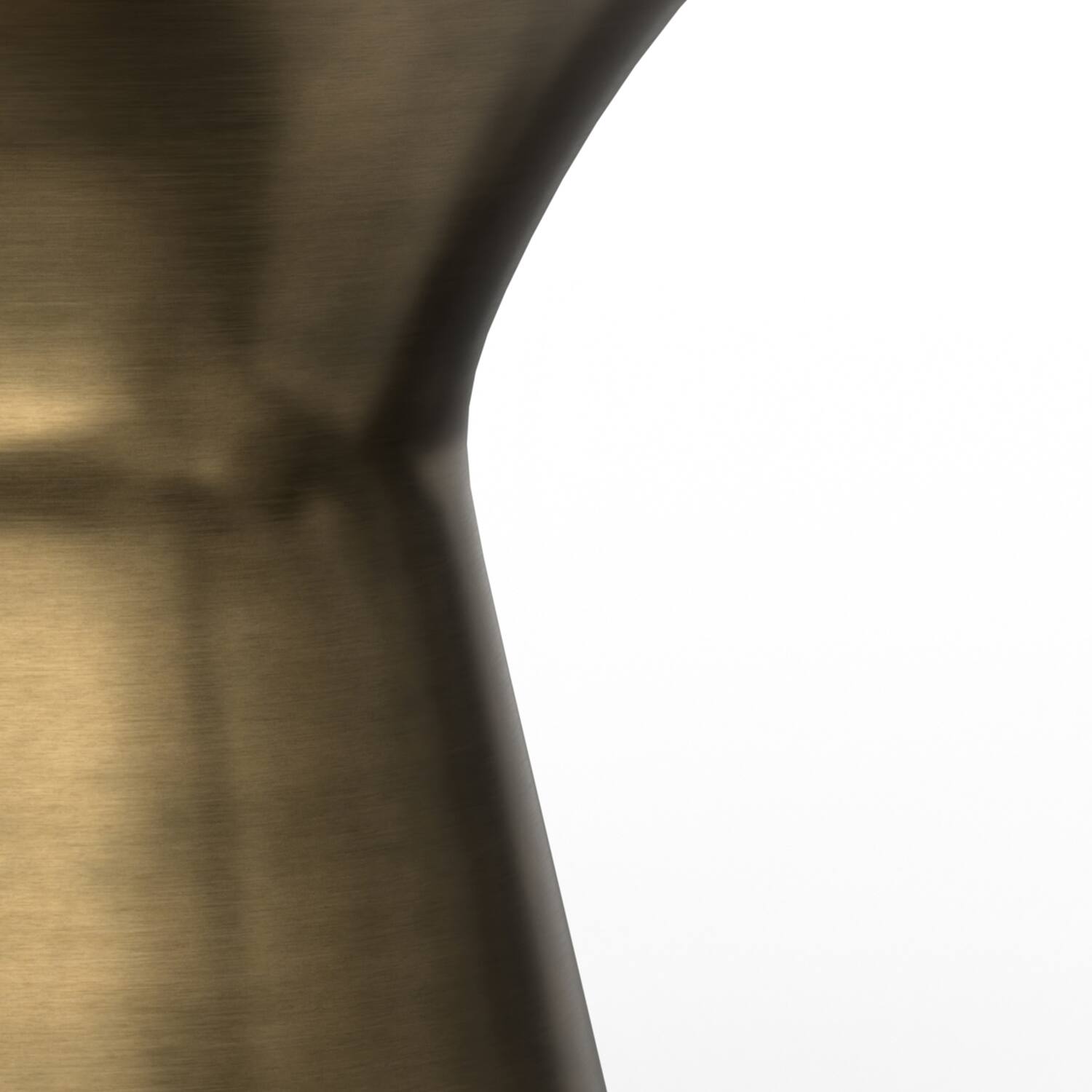 Alt View 5. Simpli Home - Raquel Modern Contemporary 14 inch Wide Metal Side Table in White / Antique Brass, Fully Assembled - White / Antique Brass.