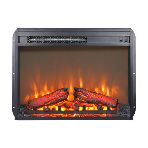 Front. COWLOWN - 23 in. Electric Fireplace Insert Heater with Log Set and Realistic Flame.