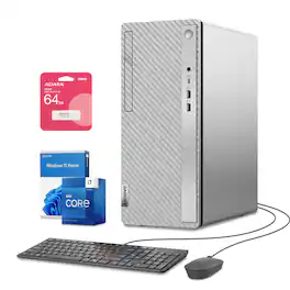 Lenovo - IdeaCentre Desktop - Intel Core i7-14700 - 32GB RAM 1TB SSD - Wired Keyboard & Mouse - Adata 64GB USB Drive - Gray