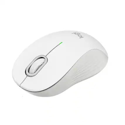 Front. Logitech - Signature M550 Wireless Bluetooth Optical Ambidextrous Mouse with Silent Clicks - Off-White.