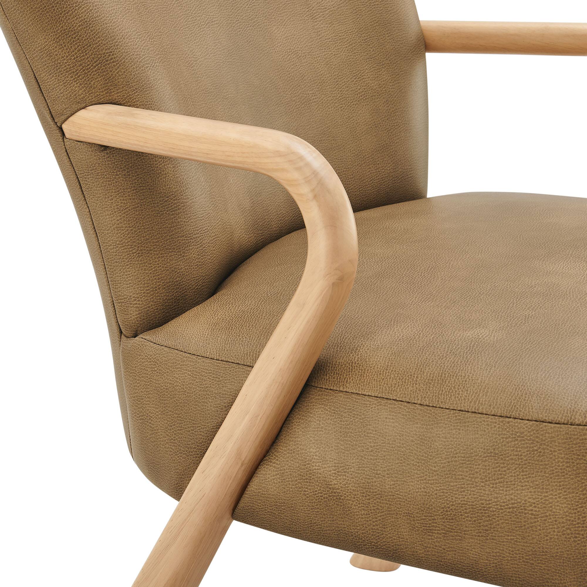 Alt View 5. Modway - Arden Faux Leather Upholstered Accent Armchair by Modway - Toast.